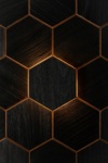 PREMIUM PRODUCTS Decorative panels DECORATIVE ELEMENT HEXACON ABACHI BLACK LED DECORATIVE ELEMENT HEXACON ABACHI BLACK LED