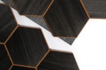 PREMIUM PRODUCTS Decorative panels DECORATIVE WOODEN PANELS HEXA THERMO ABACHI BLACK DECORATIVE WOODEN PANELS HEXA THERMO ABACHI BLACK