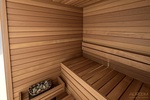 SAUNAINTER Sauna Cabins SAUNA CABIN WITH GLASS 150x150x205, SAUNAINTER