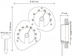 Sauna thermo and hygrometers DUO Fiber optic lighting for sauna SAUNA LIGHT CARIITTI TERMO HYGROMETER CARIITTI TERMO HYGROMETER