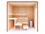 Build by yourself Sauna Cabin moduls DIY Sauna Kits COMPLETE BUILDING KIT - SAUNA OPTIMAL, ALDER