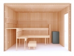Build by yourself Sauna Cabin moduls DIY Sauna Kits COMPLETE BUILDING KIT - SAUNA PREMIUM, ALDER