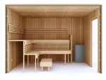 Build by yourself Sauna Cabin moduls DIY Sauna Kits COMPLETE BUILDING KIT - SAUNA PREMIUM, THERMO-ASPEN