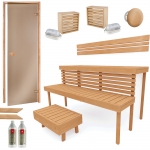 Sauna building kits BUILDING KIT - SAUNA STANDART, ALDER