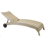 Chaise-Longue DECK CHAIR WICKER, BEIGE