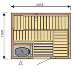 HARVIA Sauna Cabins SAUNA CABIN HARVIA VARIANT «SQUARE» 1,5 x 1,5M, HARVIA VEGA BC45, S1515R HARVIA VARIANT «SQUARE»
