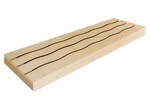 Modular elements for sauna bench Sauna building materials PREMADE MODULE WAVE, ASPEN, 90x390x1800-2400mm