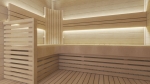Modular elements for sauna bench BACKREST CORNER, ASPEN, 28x400x850mm