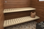 Modular elements for sauna bench PREMADE MODULE SET, ASPEN, 600/400x2000mm