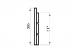 Modular elements for sauna bench BOTTOM MODULE, THERMO ASPEN, 14x300x1600-2400mm