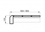 Modular elements for sauna bench PREMADE MODULE, ASPEN, 140x400x1600-2400mm