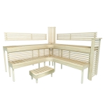 Modular sauna bench MODULAR SAUNA BENCH, PREMIUM, ASPEN, 2400x2613 MODULAR SAUNA BENCH, PREMIUM, ASPEN
