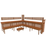 Modular sauna bench MODULAR SAUNA BENCH, PREMIUM, ASPEN, 3200x3413 MODULAR SAUNA BENCH, PREMIUM, ASPEN