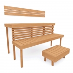 Modular sauna bench MODULAR SAUNA BENCH, STANDART, ALDER