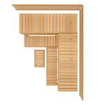 Modular sauna bench MODULAR SAUNA BENCH, OPTIMAL, ALDER, 1800x2400 MODULAR SAUNA BENCH, OPTIMAL, ALDER