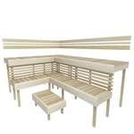Modular sauna bench MODULAR SAUNA BENCH, OPTIMAL, ASPEN, 1800x2400 MODULAR SAUNA BENCH, OPTIMAL, ASPEN