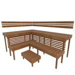 Modular sauna bench MODULAR SAUNA BENCH, OPTIMAL, THERMO-ASPEN, 1800x2400 MODULAR SAUNA BENCH, OPTIMAL, THERMO-ASPEN