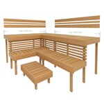 Modular sauna bench MODULAR SAUNA BENCH, OPTIMAL, ALDER, 2100x2700 MODULAR SAUNA BENCH, OPTIMAL, ALDER