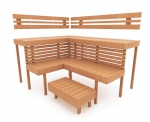 Modular sauna bench MODULAR SAUNA BENCH, OPTIMAL, ALDER