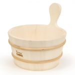 Sauna buckets, pails, basins SAWO WOODEN PAIL WITH PLASTIC INSERT