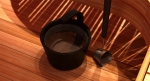 Sauna buckets, pails, basins SAWO STEAMWATER PAIL, BLACK, 4,0 L