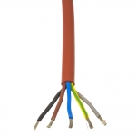 Электрические кабеля для сауны Электрические кабеля для сауны Электрические кабеля для сауны ЖАРОСТОЙКИЙ СИЛИКОНОВЫЙ КАБЕЛЬ SiHF 5x2.5мм²