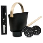 Sauna accessories sets Sauna accessories sets IDEAS FOR GIFT TYLÖHELO GIFT SET «BRILLIANT» BLACK, 90152912 TYLÖHELO GIFT SET «BRILLIANT» BLACK