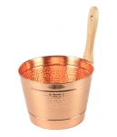 Sauna buckets, pails, basins SAUNA COPPER BUCKET W/HANDLE 4,0 L