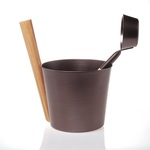 Sauna bucket and ladle sets SAUFLEX SET 5,0 L, BLACK